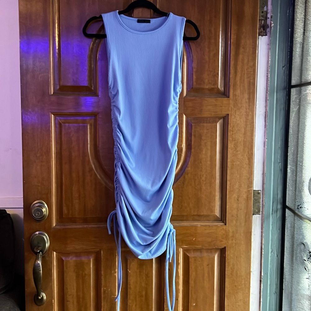 SHEIN baby blue string dress.